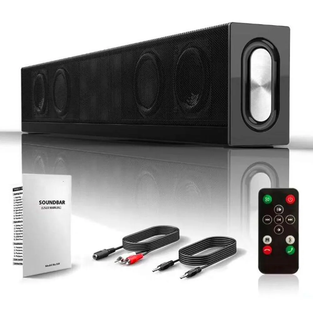HiFi Bluetooth Speaker Home Theater Soundbar Super Bass Portable Wireless PC TV Subwoofer Built-in Microphone 4500mAh | Электроника