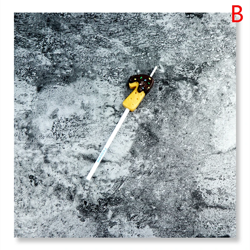 Высокая имитация шоколадное печенье номера свечей для детей 0 1 2 3 4 5 6 7 8 9 свечи дня