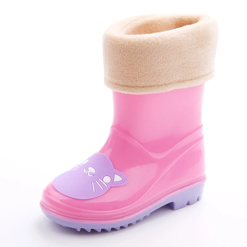 Pink with Socks DRIPDROP Резиновые сапоги для девочек | Резиновые сапоги для мальчиков | Ботинки для мальчиков | Детские резиновые сапоги - Цвет: Pink with Socks