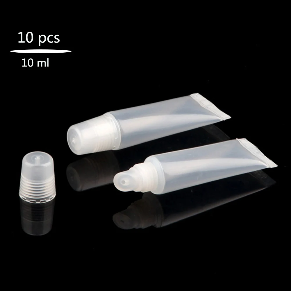 10 шт. косые Пустые контейнеры для блеска губ косметические бальзам контейнер