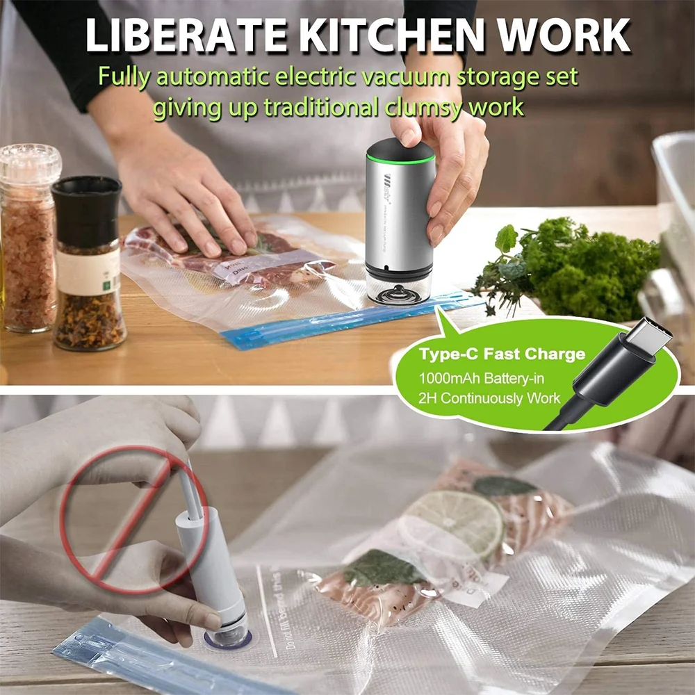 

Многоразовый пищевой вакуумный пакет, используется для готовки под вакуумом и пищевого вакуумного хранения, кухонный Органайзер без БФА