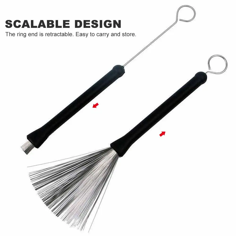 

1PC Metal Drum Stick Drum Brush, Special Drum Brush For Drum Set, Portable Jazz Musical Retractable Wire Drum Brush