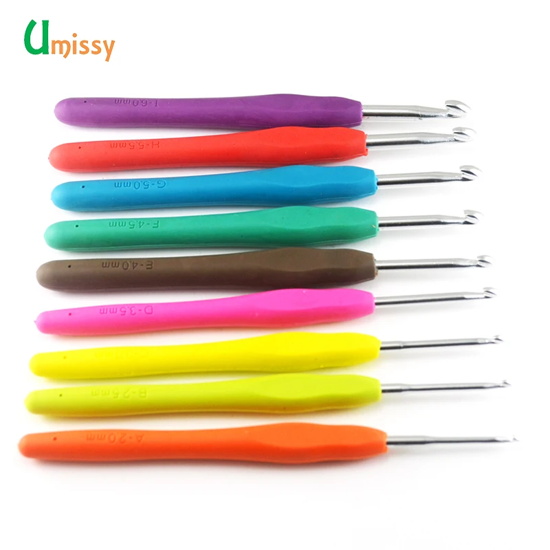 9 шт. комплект крючков для вязания спицы мягкие ручные рукоделия из