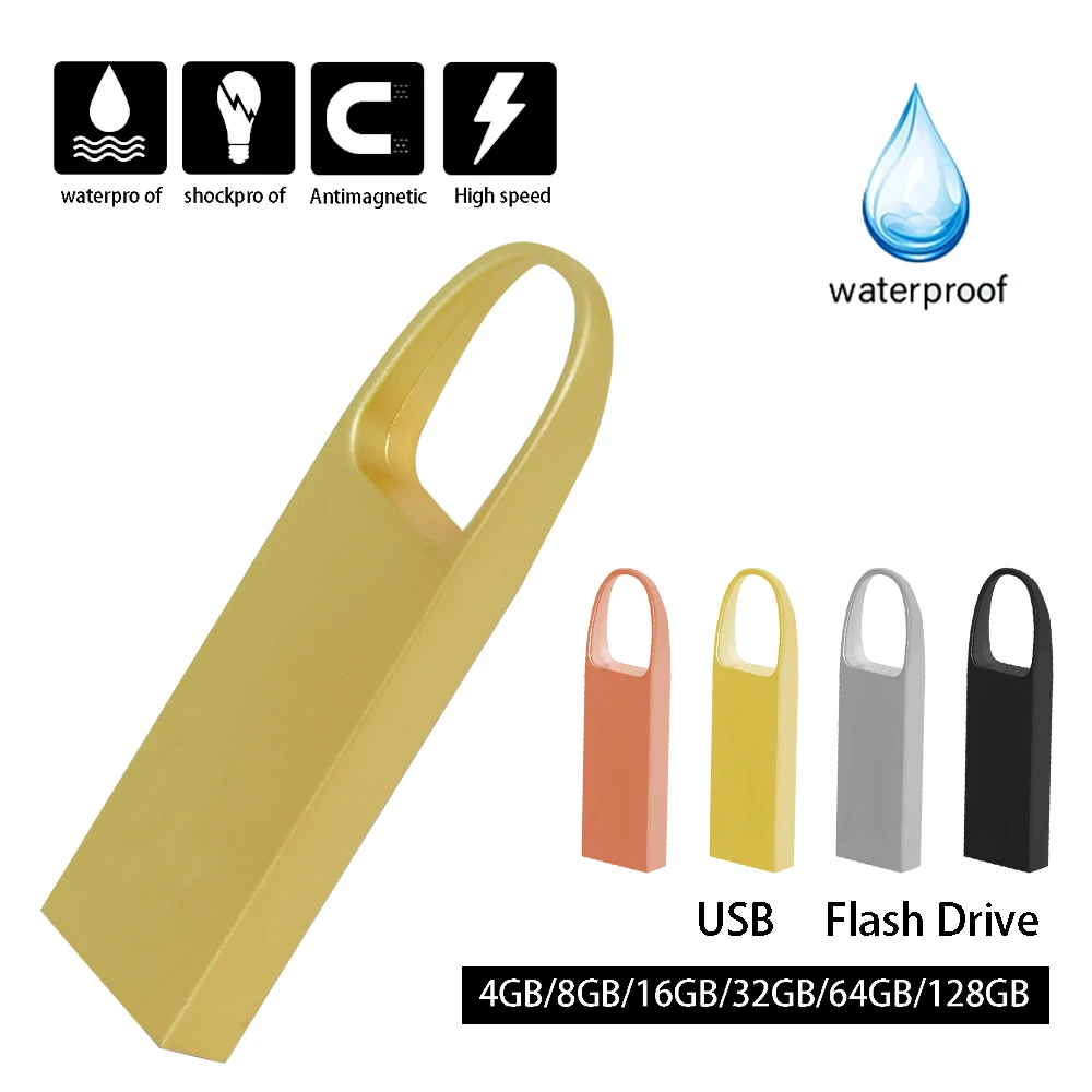 

Металлический USB-флеш-накопитель 2,0, 128 ГБ, 64 ГБ, 32 ГБ, 16 ГБ, USB-накопитель, флеш-накопитель, USB-накопитель 2,0, ключ, подарок, логотип