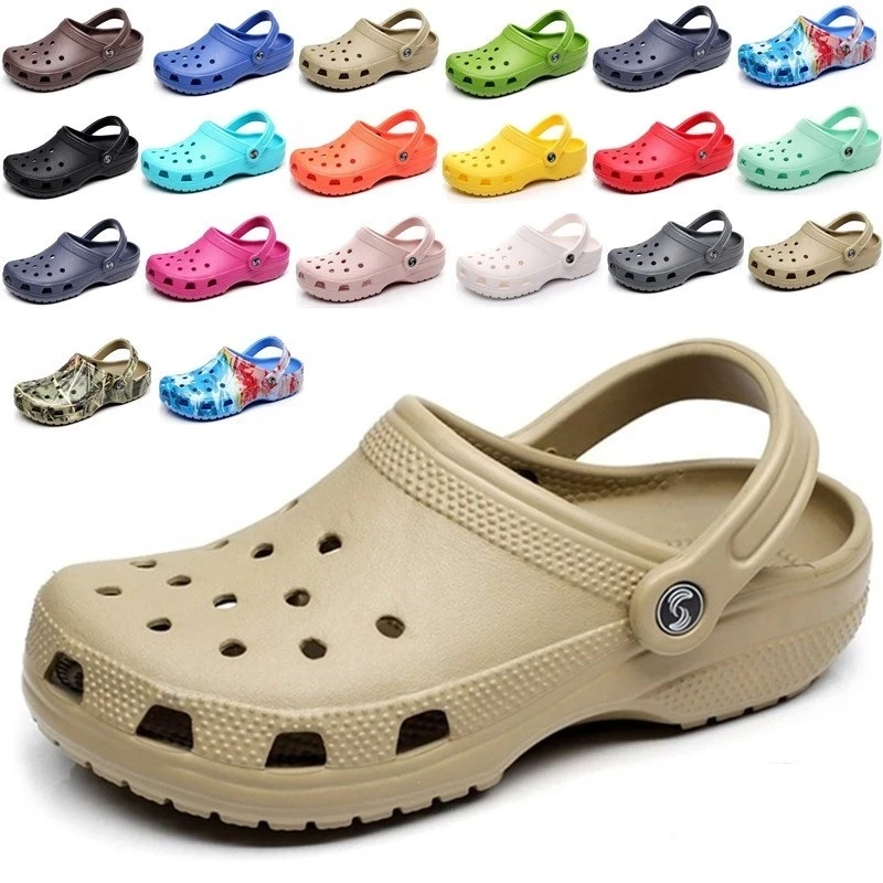 

2021 Summer New Clogs Sandals Men Beach Sandals Crocks Shoe Women Flat Bottomed Garden Jelly Cool Garden Shoes