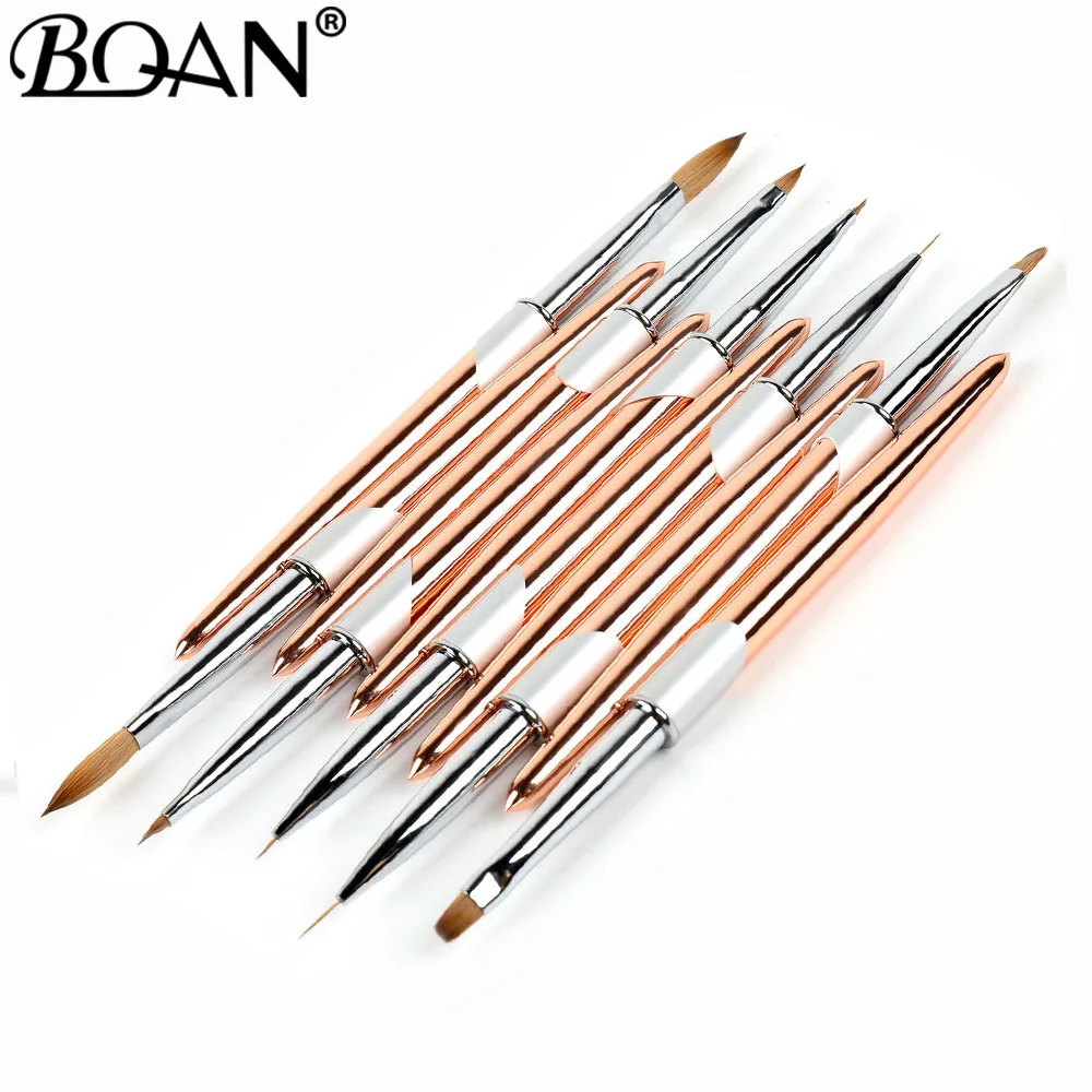 BQAN розовое золото Кисть для ногтей Nail Art Линия кисти малярные кристаллый