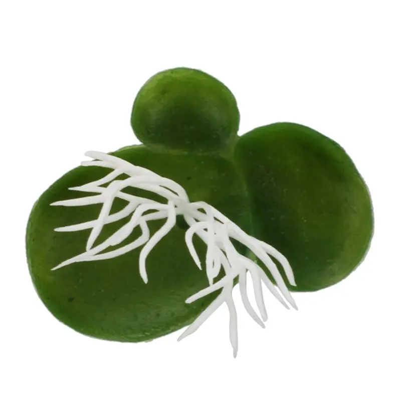 Искусственное растение для аквариума плавающее пластиковое зелено-белое | Дом и