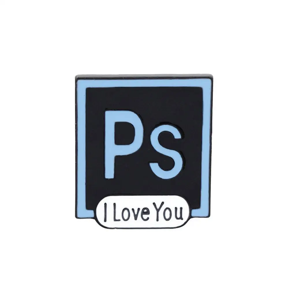 Фотошоп булавки I Love You брошь на панели инструментов отворот для женщин броши AI