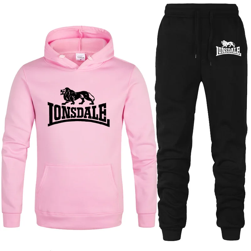 Модные мужские толстовки с принтом LONSDALE брендовый спортивный костюм свитшоты в