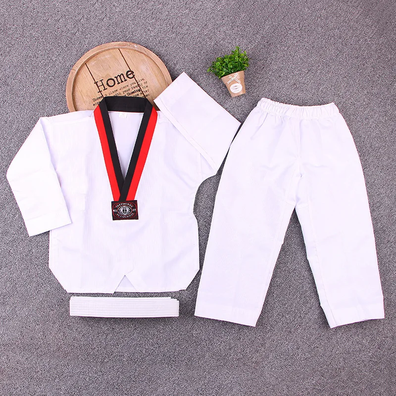 

Taekwondo uniform judo gi Polyester-cotton long sleeve short Taekwondo suits for children and adult students karate equipment