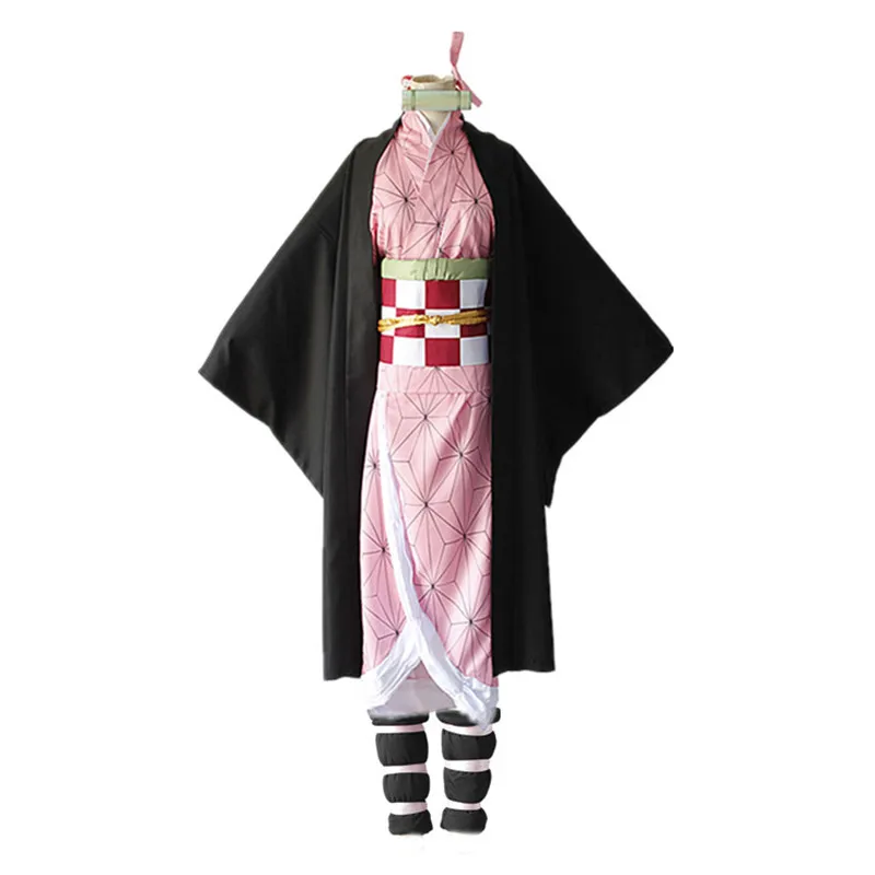 Аниме Demon Slayer: Kimetsu no Yaiba Косплей Kamado Tanjirou Nezuko Agatsuma Zenitsu Tomioka Giyuu кимоно костюм - Цвет: 4