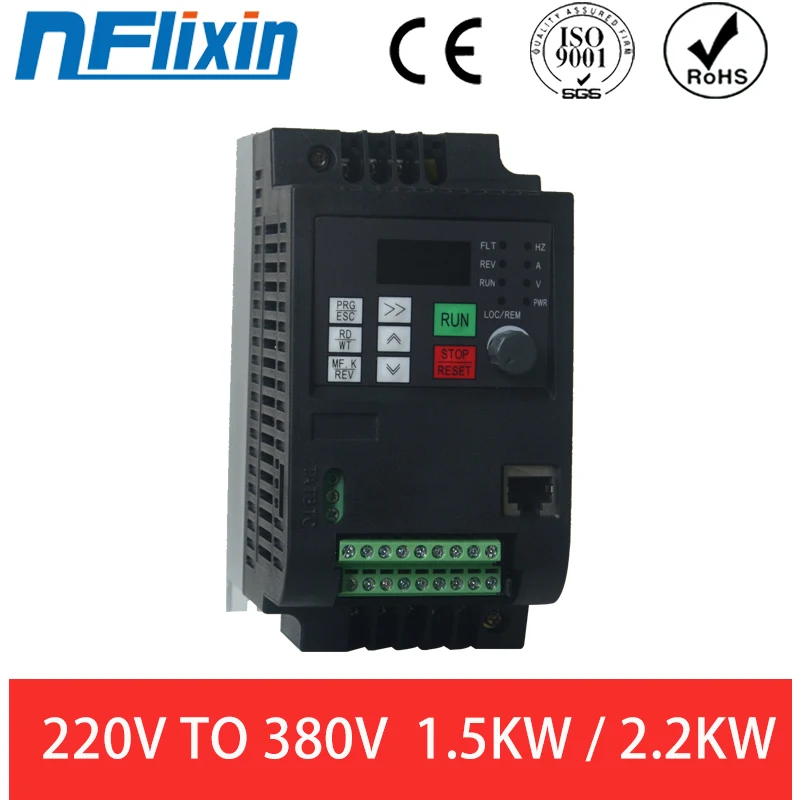 Преобразователь частоты 220v до 380v 400V 2.2kw VFD частотно-регулируемый Инвертор