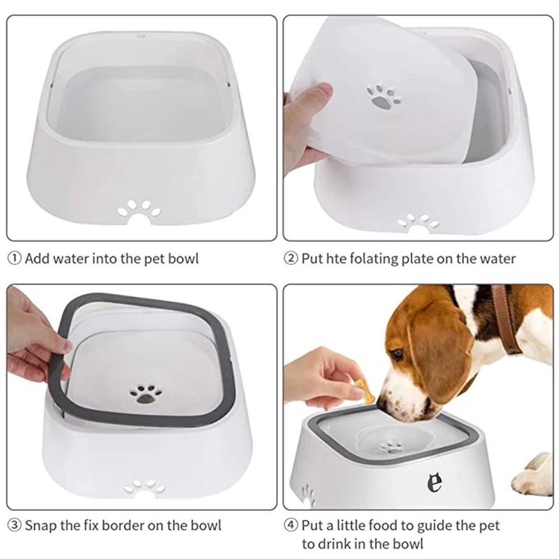 1.5L миска для собак Пластик плавающий Поильник поперечной устойчивости собака