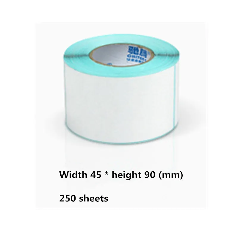 45*90 мм * 250 листов/рулон термопринтер цена продукта штрих-код наклейка этикетка
