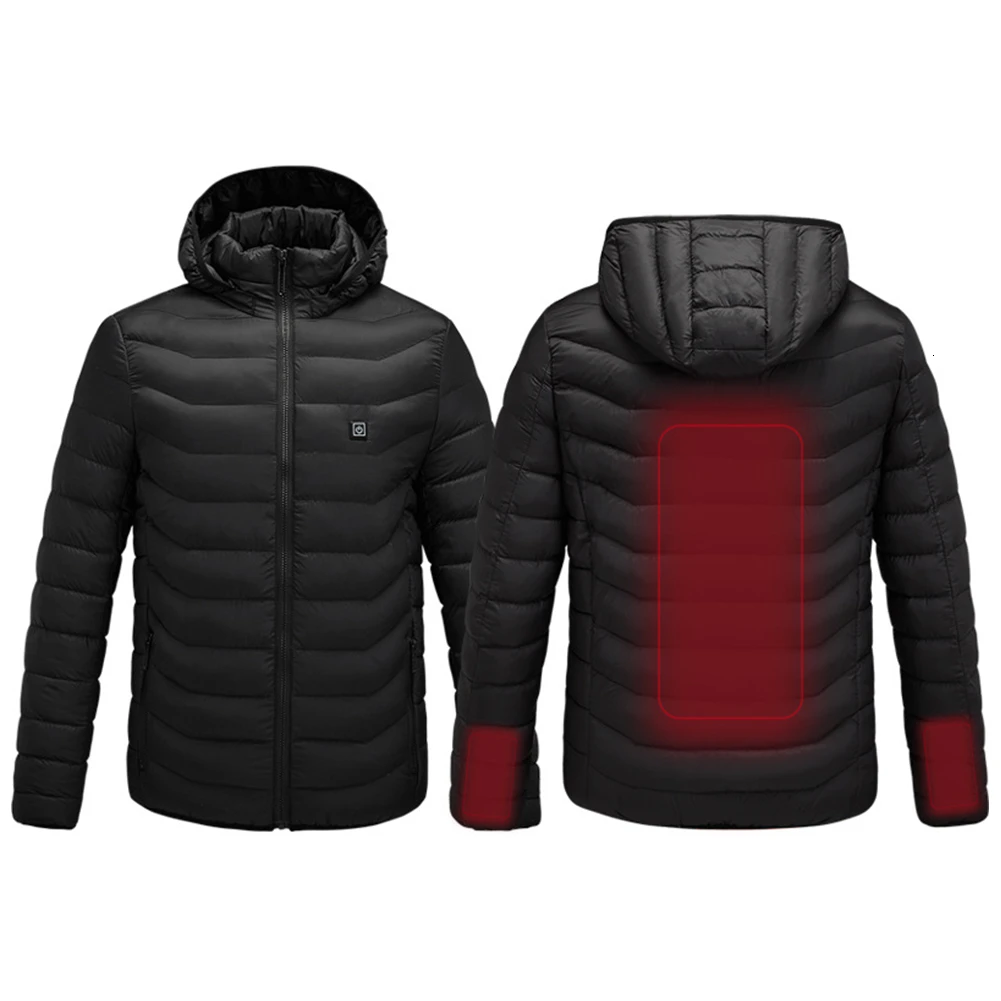 Теплый открытый жилет пальто USB Электрический аккумулятор с длинными рукавами