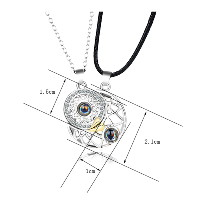 Ожерелье с подвеской Я тебя люблю на 100 языках 2 шт./компл. | Украшения и аксессуары