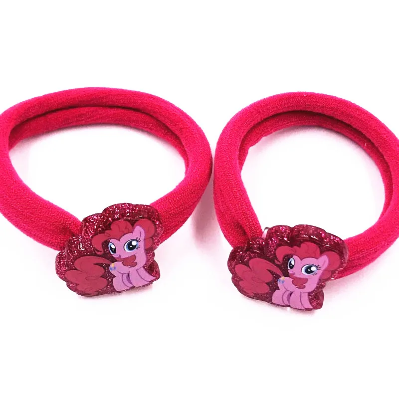 2 шт./компл. эластичные резинки для волос с мультяшными животными мягкие