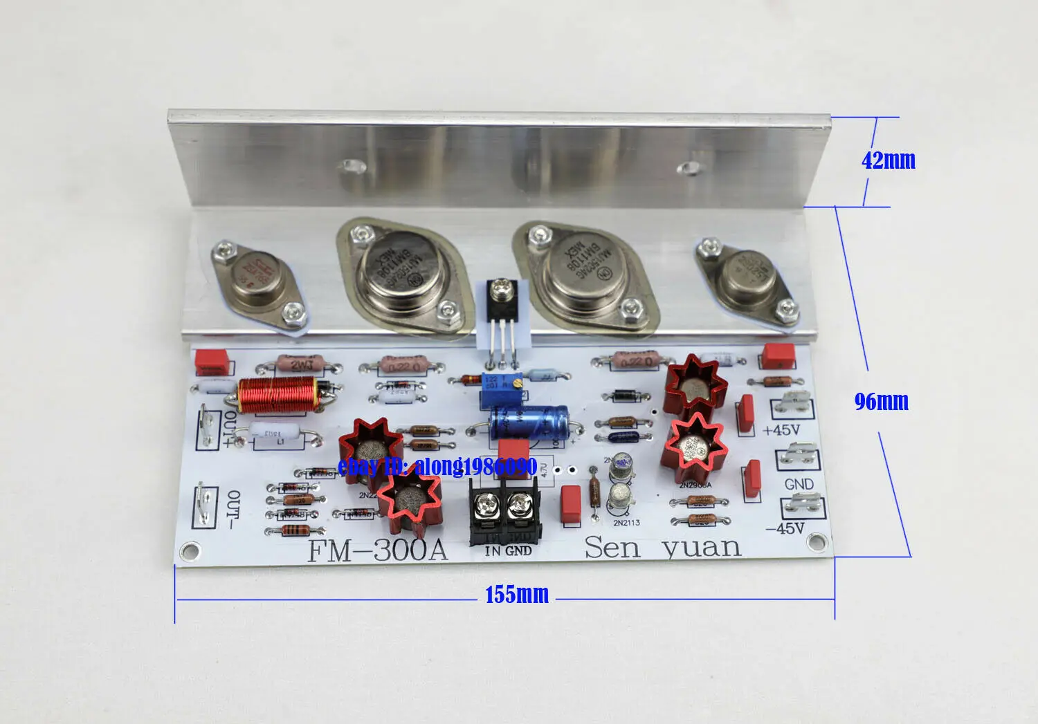 

One Pair Assembeld Class AB Power Amplifier Board Base on FM-300A Amp