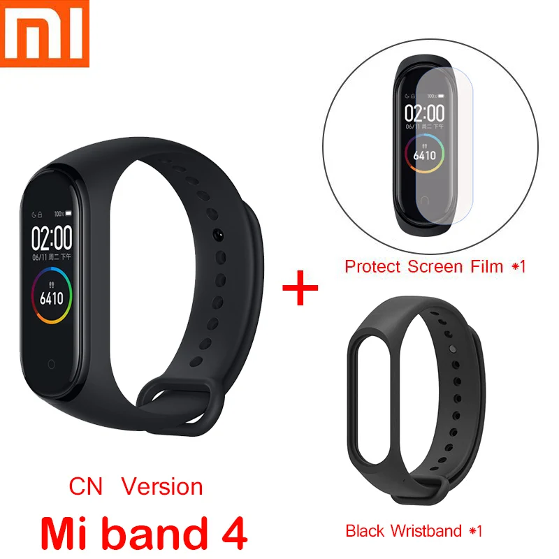 Xiao mi M4 смарт-браслет часы mi Band 4 mi 3 браслет сердечного ритма фитнес OLED экран Bluetooth Спорт для IOS Android - Цвет: CN mi4 add strap