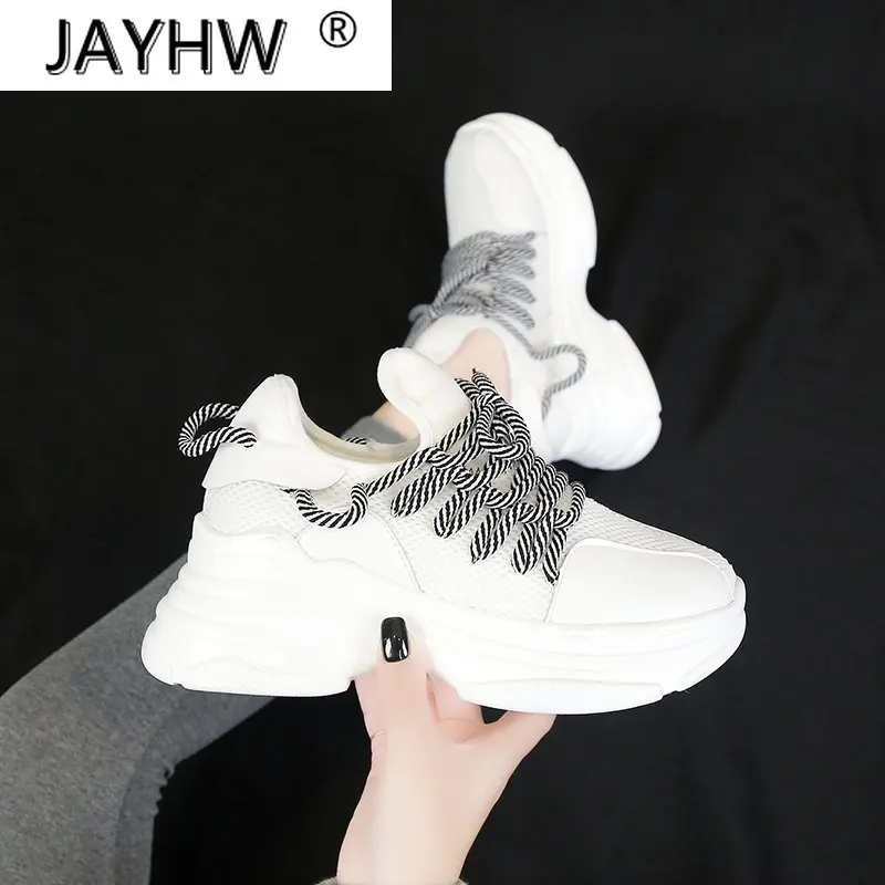 

2021 Spring New Women's Vulcanized Shoes Comfortable Lace-up Women Casual Shoes Fashion Mesh Breathable Sneakers Tenis Feminino