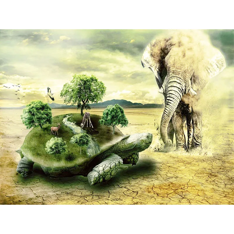 Алмазная 5D Вышивка сделай сам мозаика с вышивкой крестиком в виде слона и