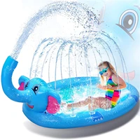 kids inflatable water spray pad elephant water splash play pool playing sprinkler mat yard outdoor fun swimming pools