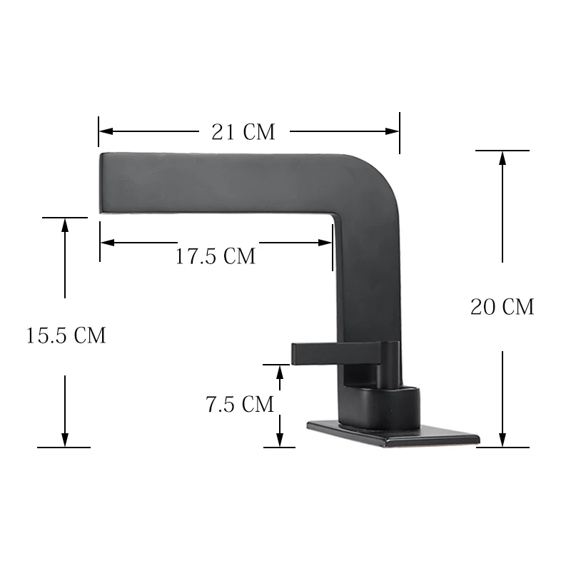 ELLEN смеситель для ванной комнаты с горячей и холодной водой Черный кран на палубе