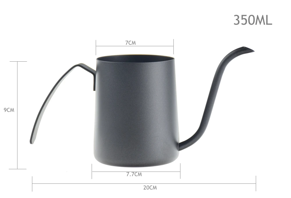 Ecocoffee 350ml 304 Stainless Steel Pour Over Kettle Long Gooseneck Spout Coffee Pot Cafetera Hand Dripper
