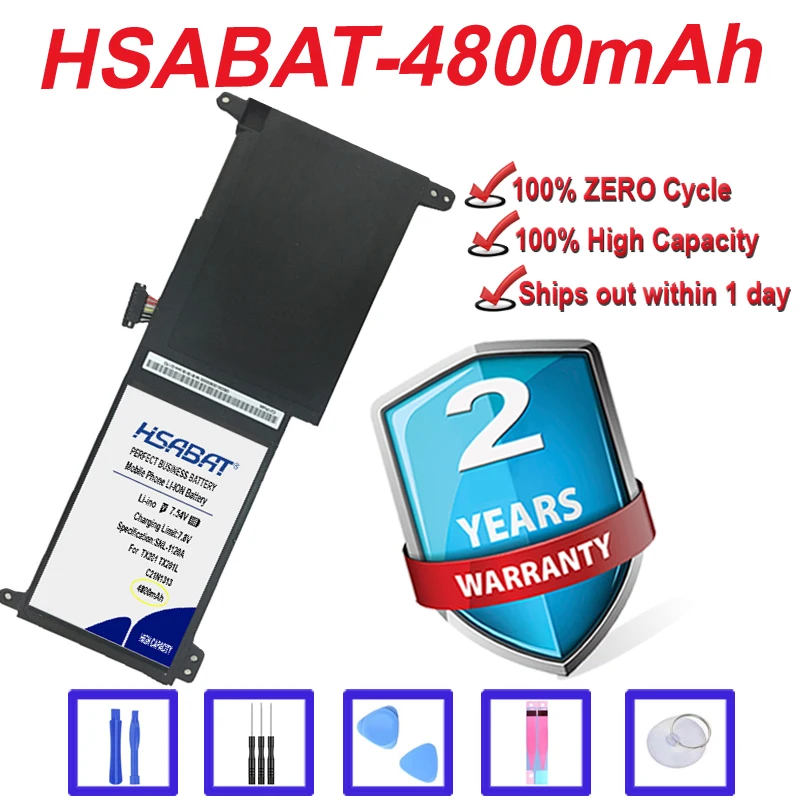 Топ бренд 100% Новинка 4800 мАч C21N1313 Аккумулятор для ноутбука Asus Transformer Book Trio TX201 TX201L