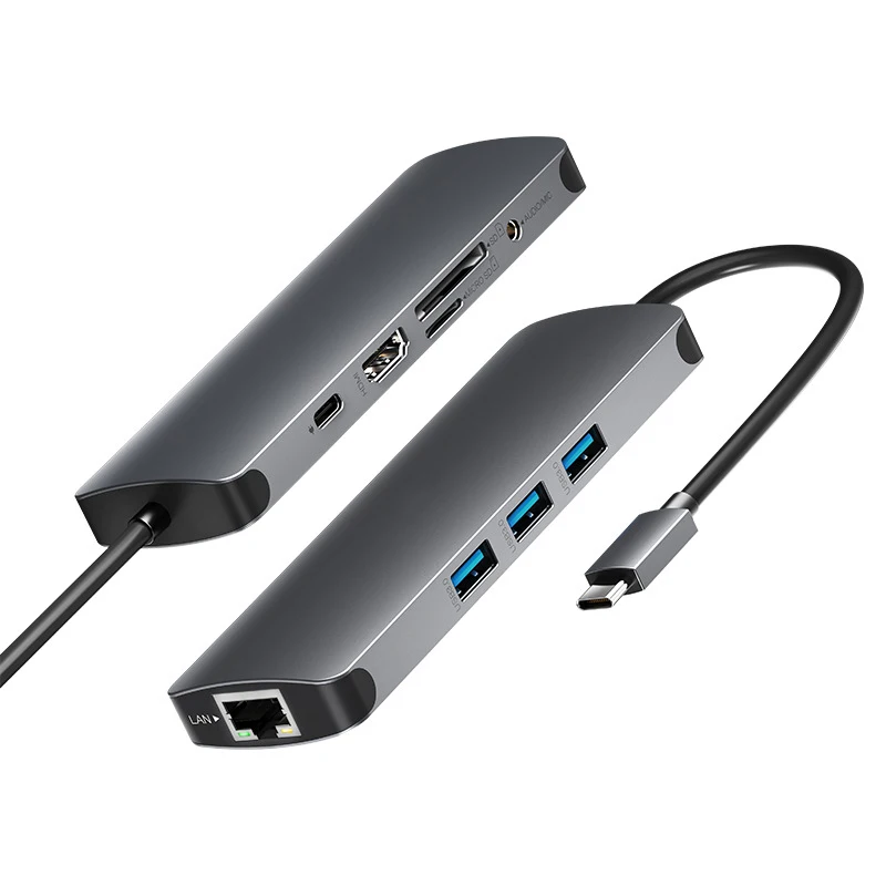 Type C Dock USB HUB Laptop Docking Station USB 3.0 HDMI 4K HD cable PD fast charging for MacBook Samsung S8 9 plus huawei P20