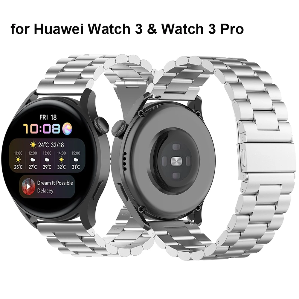 

Solid Metal Strap For Huawei Watch 3 Pro Band Watchband Accessories Stainless Steel GT2 46mm Wristband Quick Release Belt 22mm