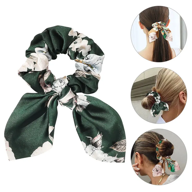 

Chiffon Bowknot Elastic Hair Bands For Women Girls Solid Color Scrunchies Headband Hair Ties Ponytail Holder Hair Accessorie