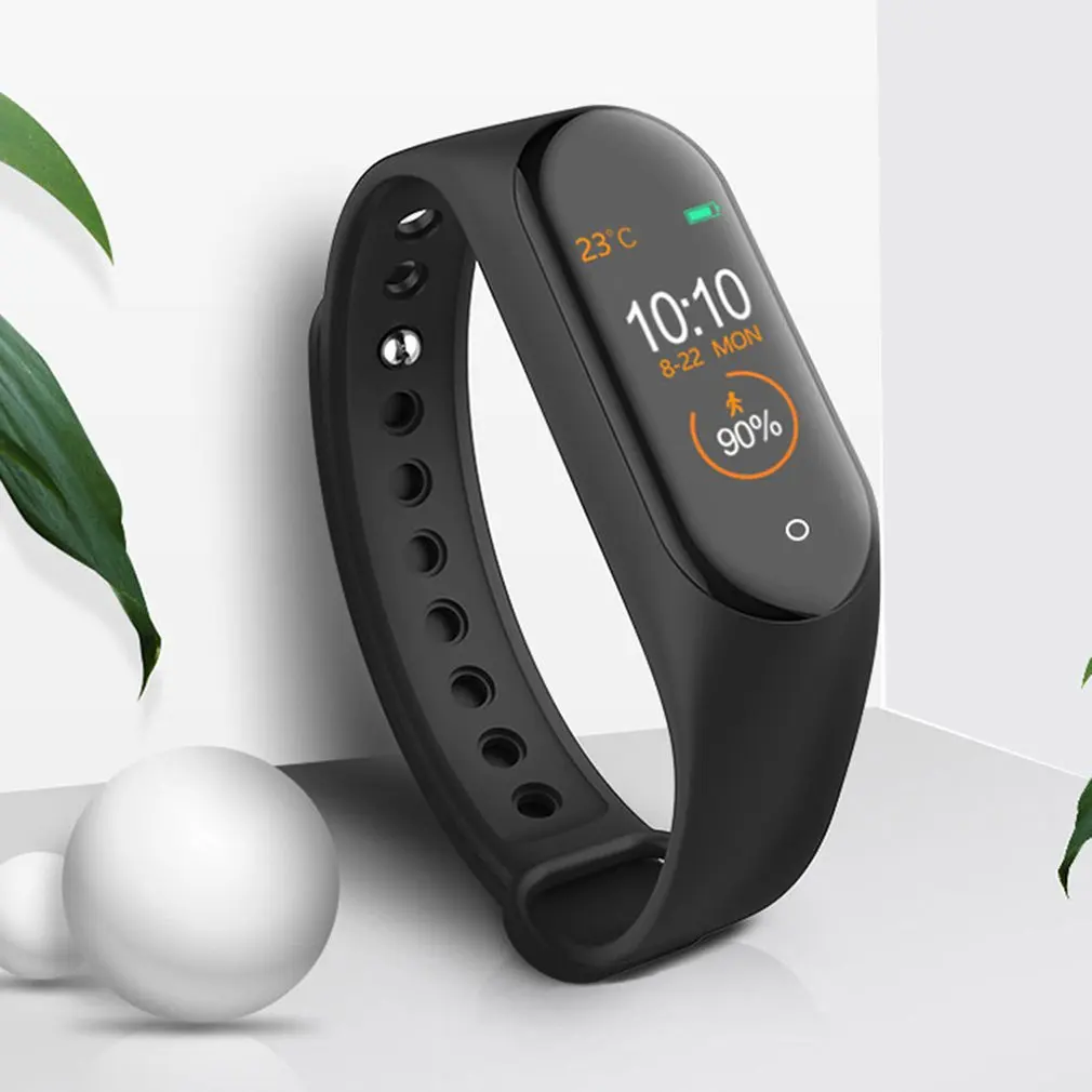 M4 Смарт часы браслет монитор сердечного ритма для мониторинга здоровья цветной