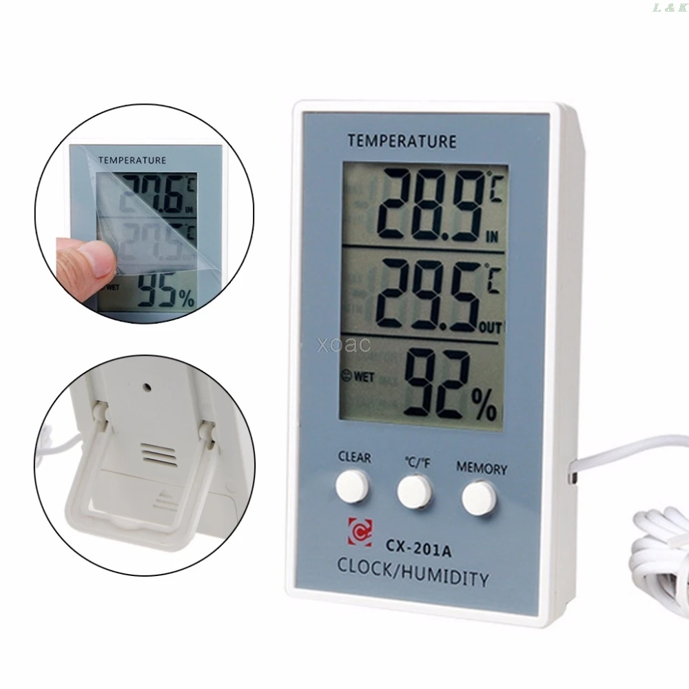 

LCD Digital Thermometer Hygrometer Temperature Humidity Measurer Tester M12 dropship