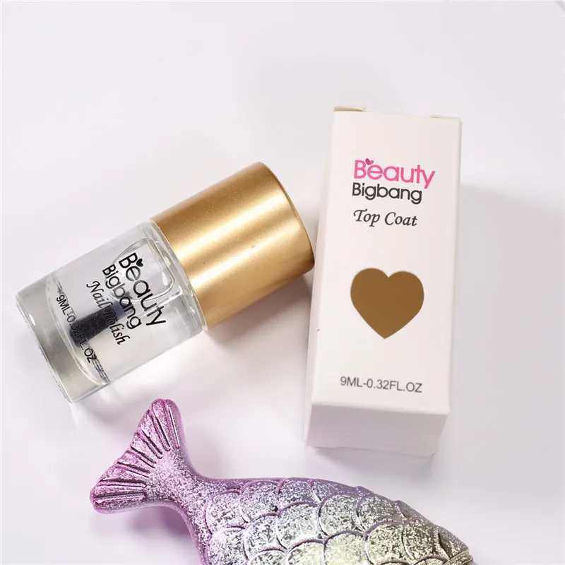 BeautyBigBang 9 мл верхнее покрытие лак для ногтей быстрая сушка для штамповки пластины Базовое покрытие маникюр Лак для ногтей Уход лак для ногтей инструмент для дизайна ногтей