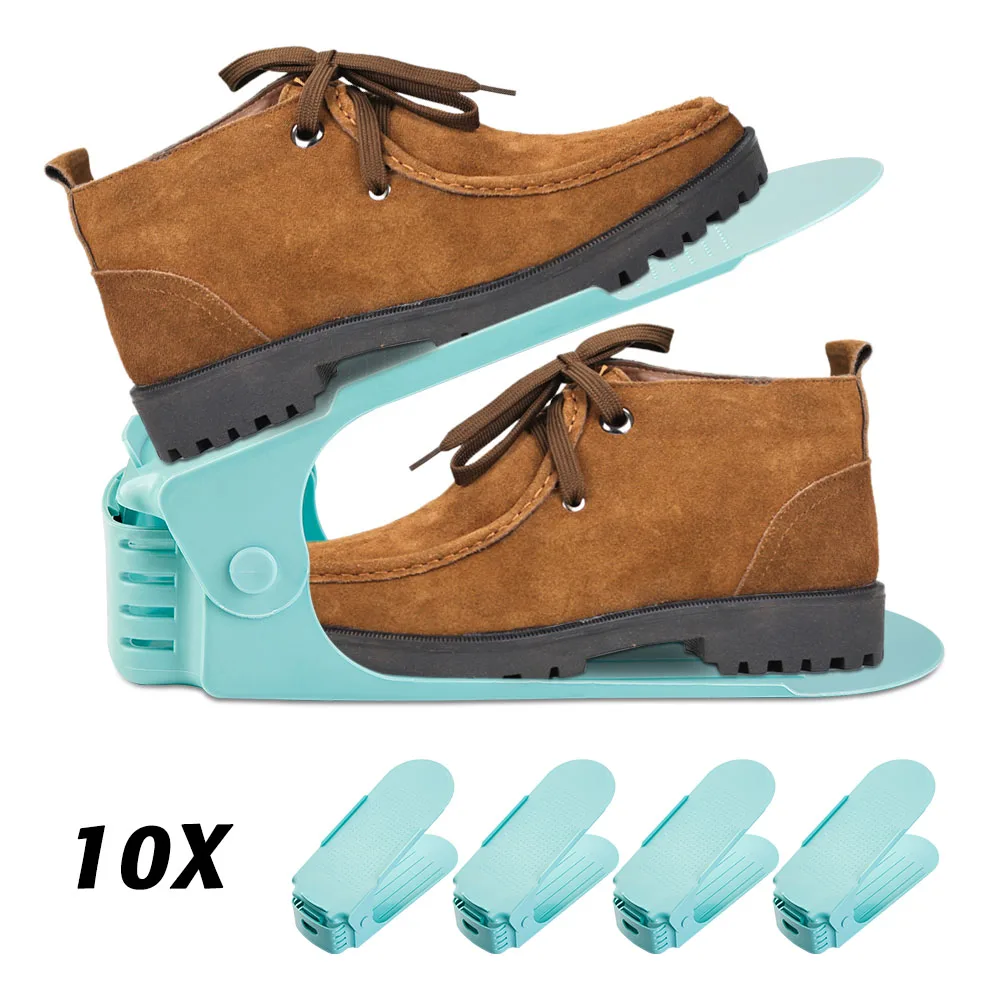 10 шт. Прочный красочный Регулируемый органайзер для обуви подставка стеллаж