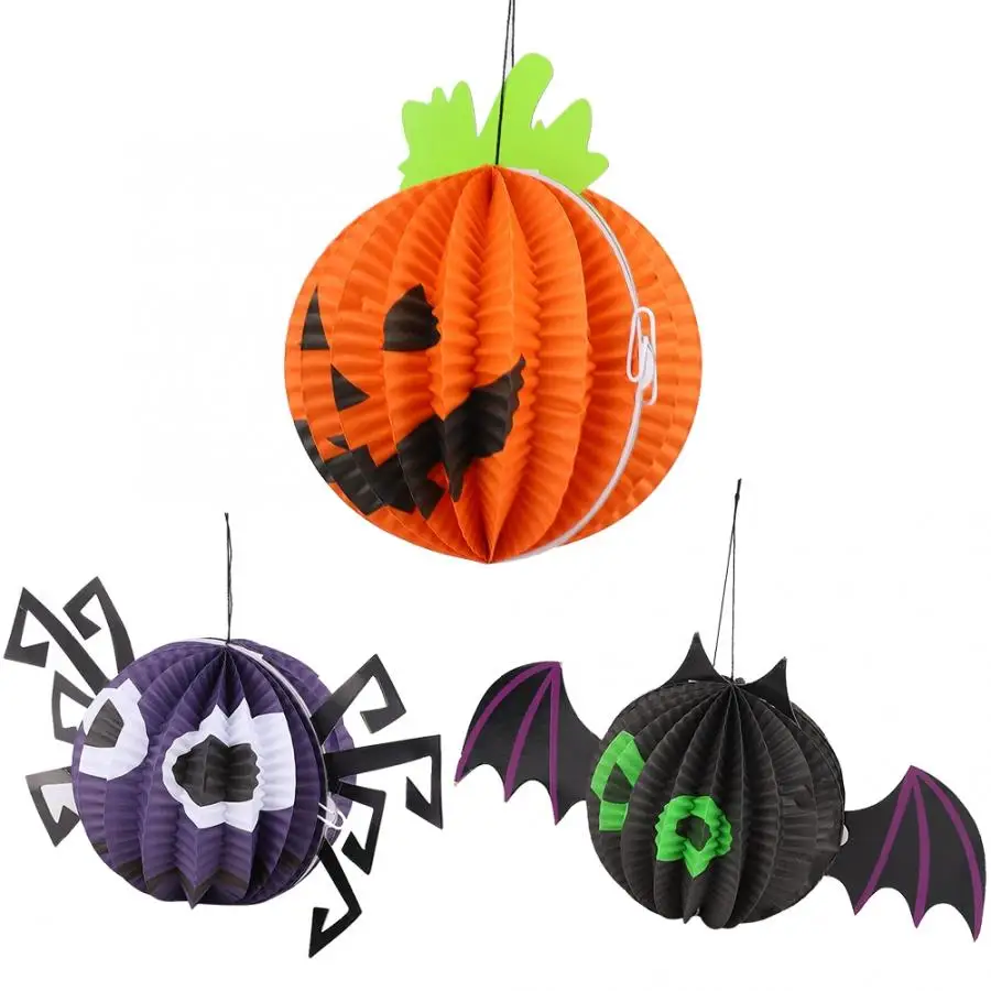 Бумажные фонарики на Хэллоуин подвесной фонарь свадебное украшение вечеринку