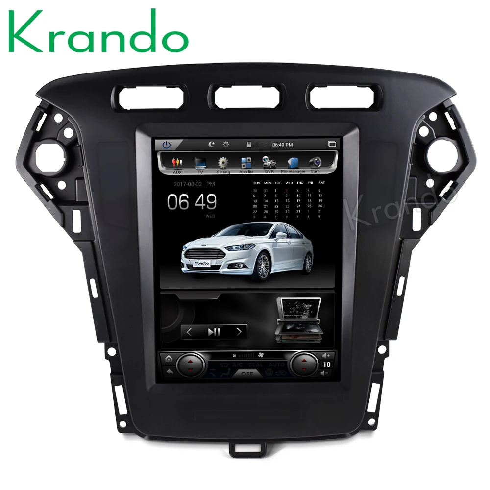 Krando Android 8,1 10," Tesla вертикальный экран для FORD Mondeo 2011-2013 Автомобильная Радио Навигация dvd развлекательная система плеер