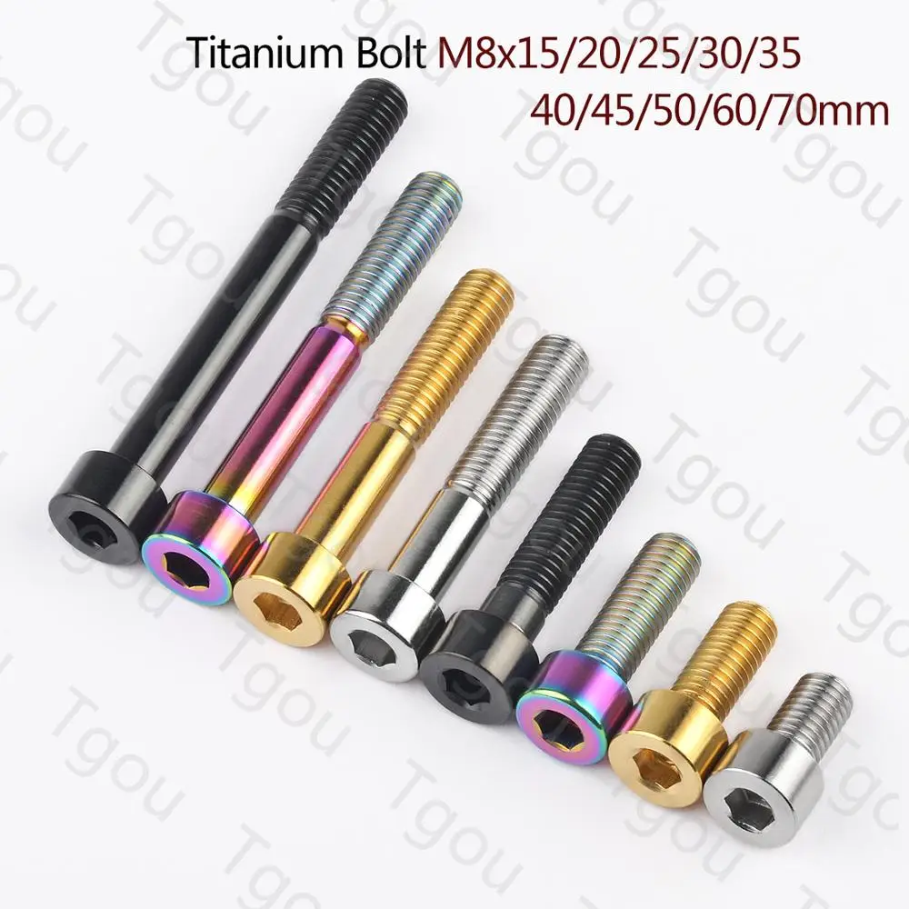Титановый болт Tgou M8x15 20 25 30 35 40 45 50 60 70 мм шестигранный ключ с головкой титановые
