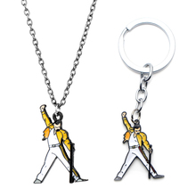Bolsos Freddie mercury-llaveros con colgante de aleación de metal para mujer y hombre...