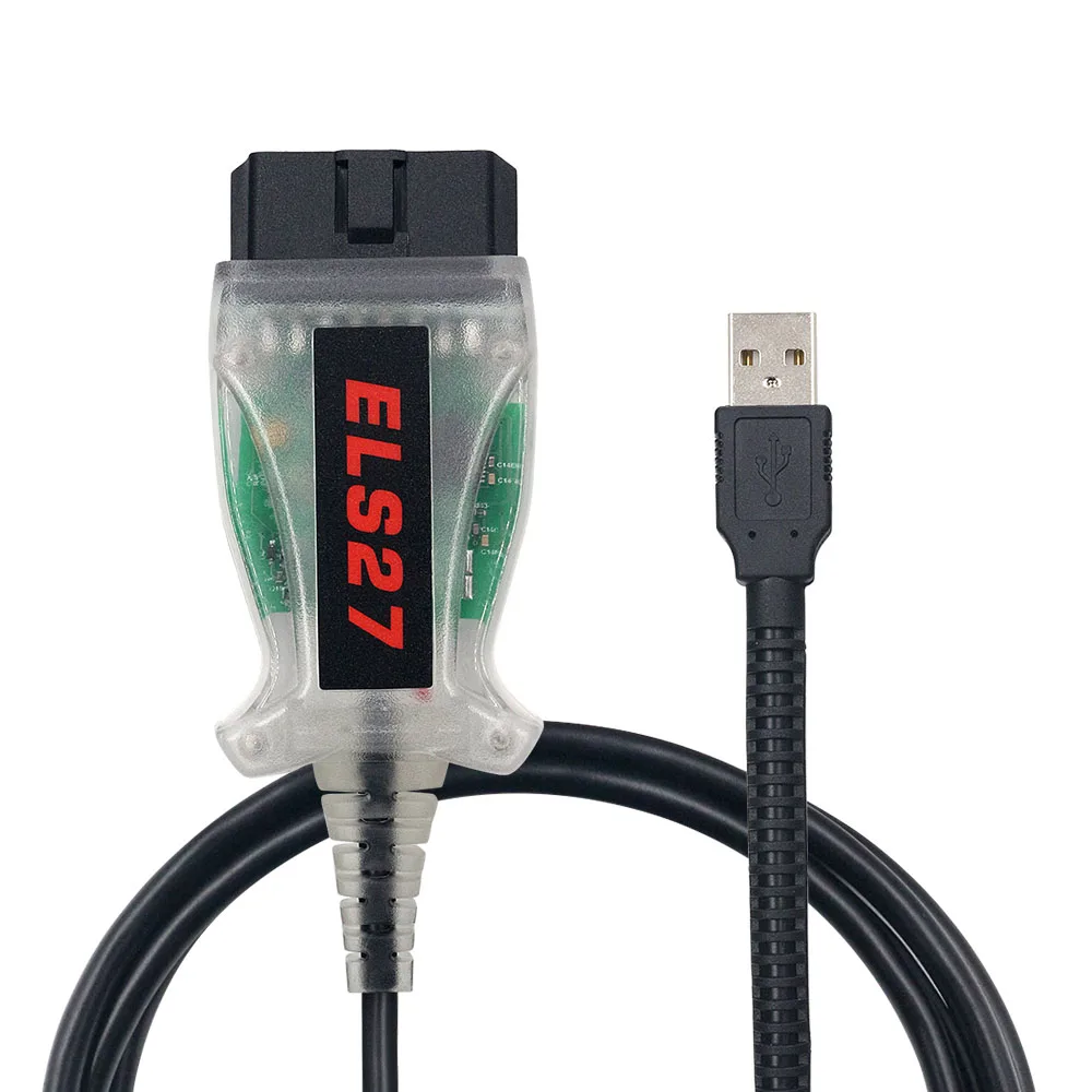 Диагностический кабель V2.3.8 ELS27 FORScan сканер OBD2 зеленая печатная плата PIC24HJ128GP els27