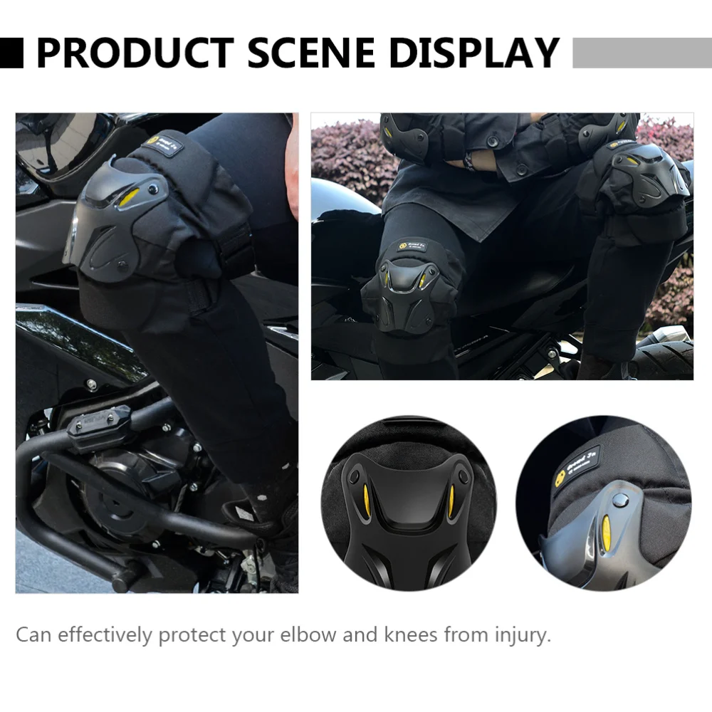 

4pcs Motorcycle Cycling Knee Elbow Guard Riding Knee Pad Protective Elbow Pads