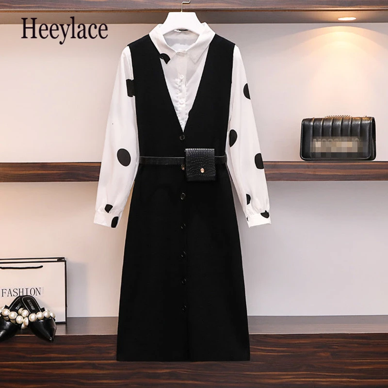 Размера плюс Осенняя элегантная обувь для работы из двух предметов Детский