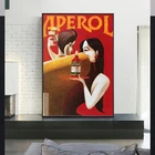 Винтажный постер с ликером Aperol, постер с едой и напитками, бумажная наклейка, печать на холсте, идея для подарка, картины для декора гостиной