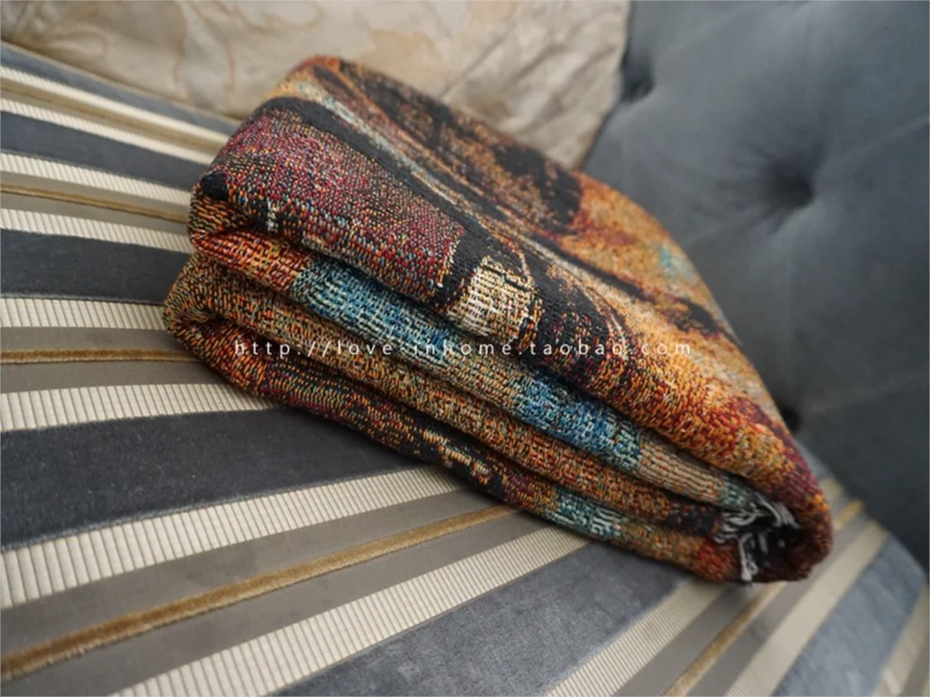 

SHABBY CHIC CAR VINTAGE LEISURE BLANKET COARSE COTTON BED COVER SOFA TOWEL RURAL LIVING ROOM FELTS DOUBLE-SIDED TAPESTRY CARPET