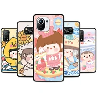 cute girl silicone phone case for xiaomi poco x3 nfc x3 pro m3 pro 5g f3 gt x3 gt pocophone f1 soft back cover bag