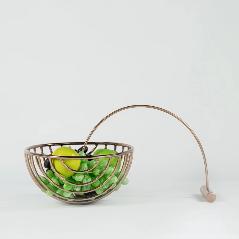 

New Arrival Stainless steel hight quality fruit storage baskets for home decor