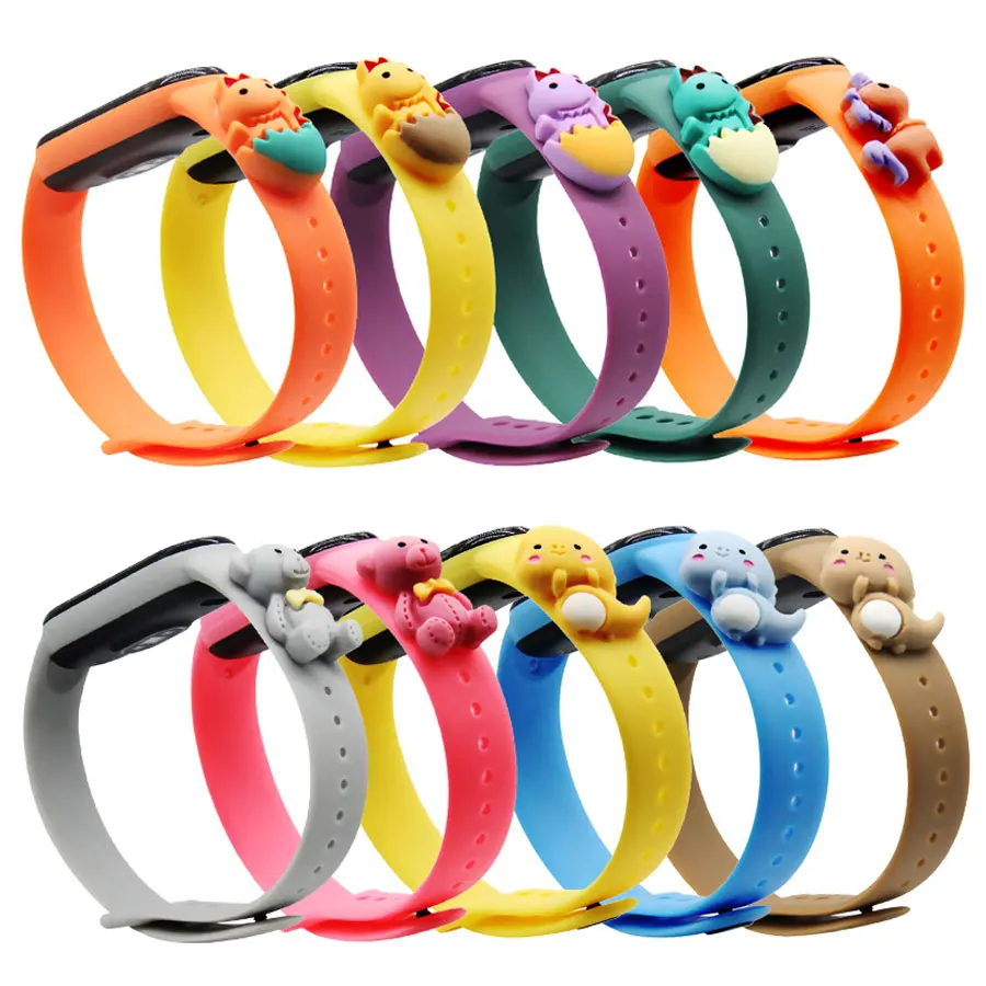 Ремешок силиконовый для Xiaomi Mi Band 6 5 4 3 сменный браслет на запястье из ТПУ Для
