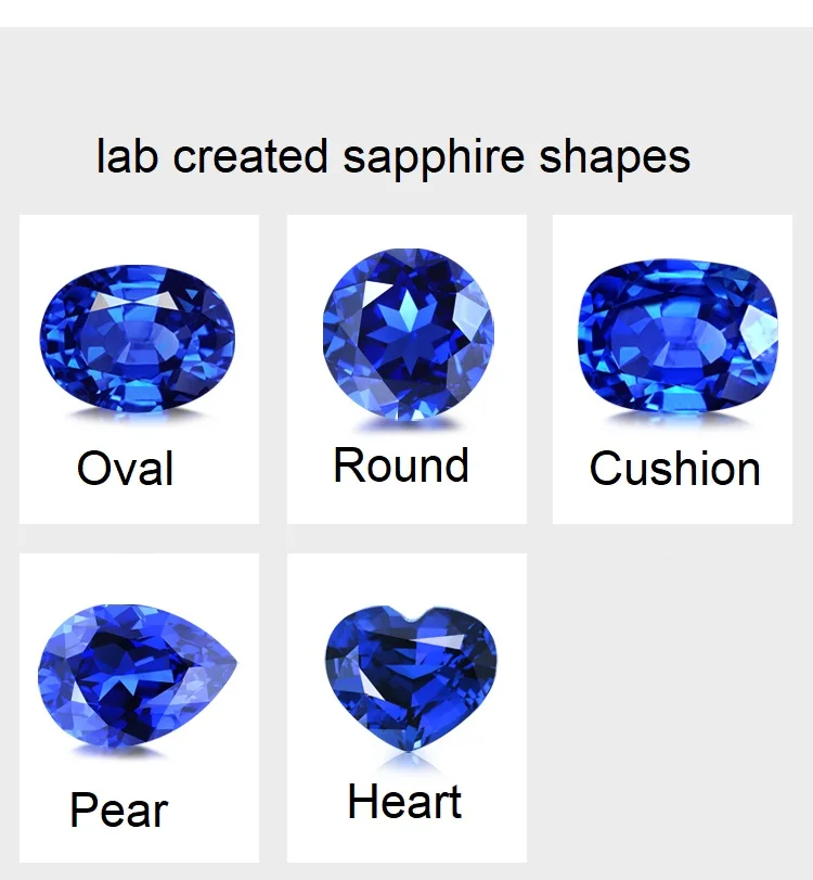 Pirmiana Jewelrycustom 1ct Lab Grown Royal Blue Sapphire Loose Gemstone Customized for Rings Earrings Necklaces Bracelets Making