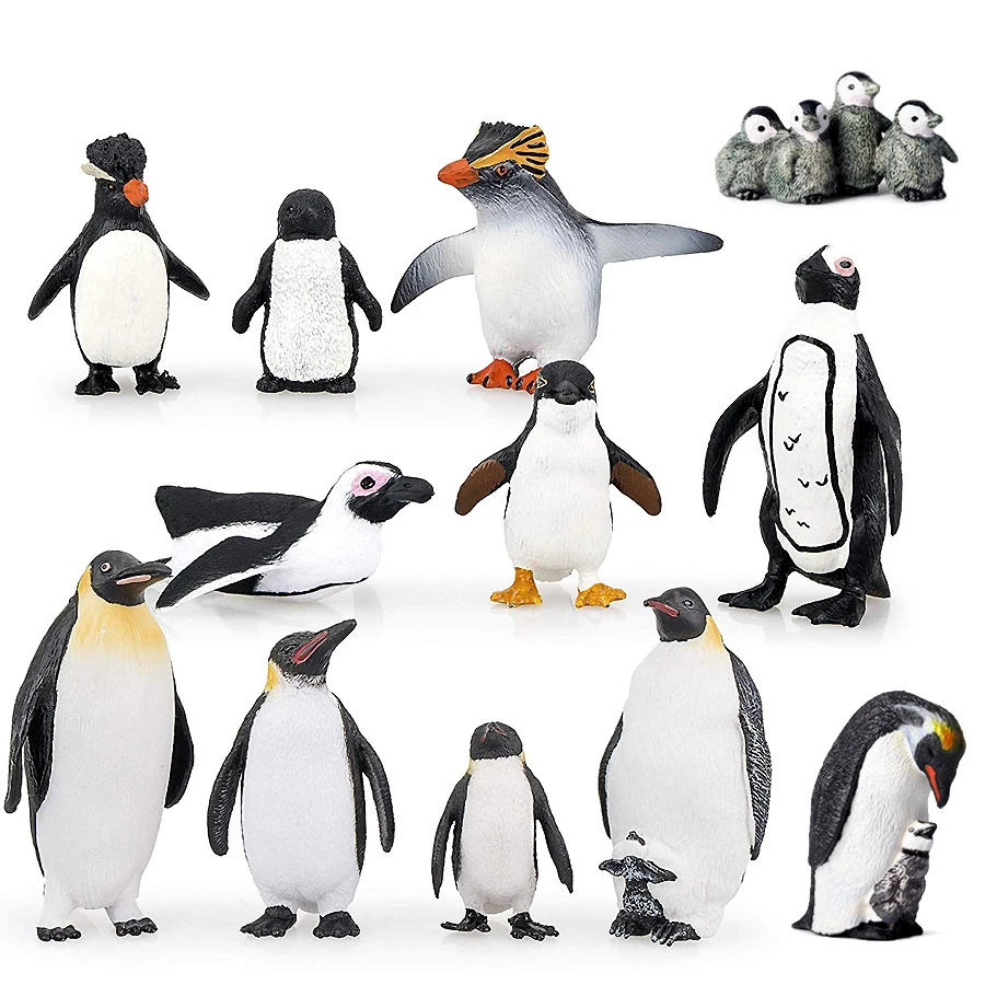 Фигурки моделей пингвинов с имитацией фигурки полярных и животных антартский